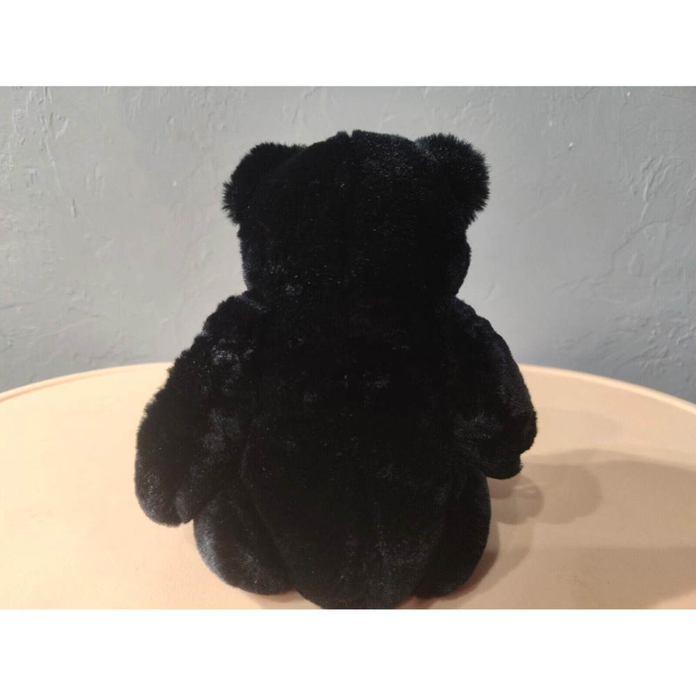 Velvets by Greek Jet Black Brown Nose‎ Plush Teddy Bear 670402 Very Soft - Picture 6 of 9